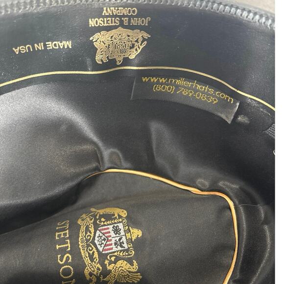 Stetson Fedora Hat Gray Genuine Beaver Size 7.5 - Picture 6 of 10